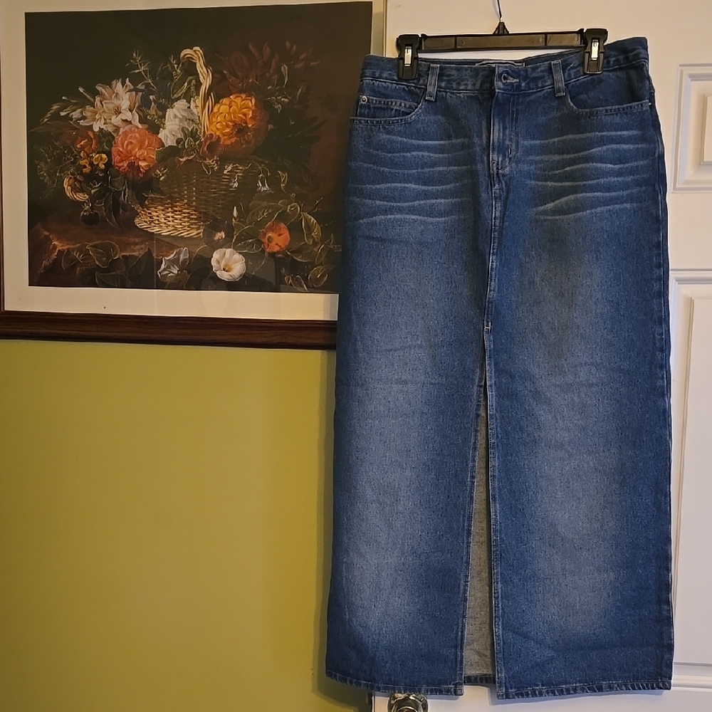 Classic Blue Denim Skirt